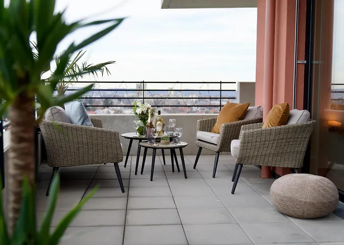 Apartament Edler Wohnraum Panoramablick 3 Sz Boxspringbetten, E-ladestation, Kaffeevollautomat, Klima, Lift, Terrasse & 2xtg *