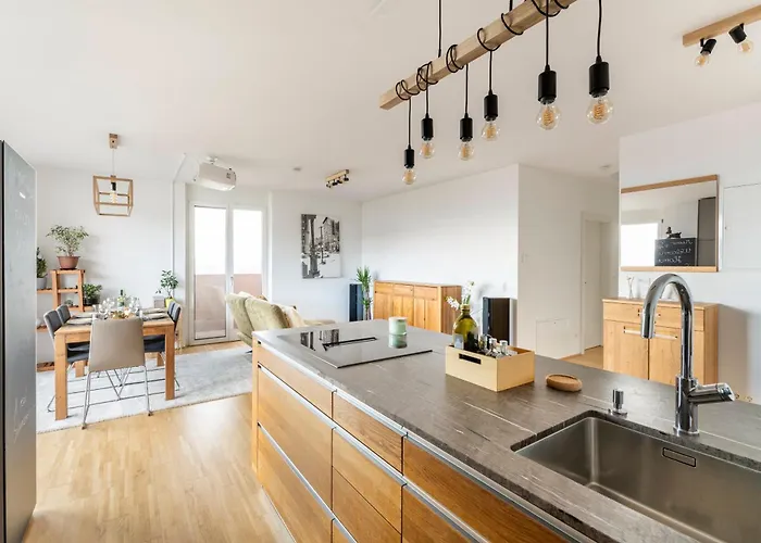 Apartment Edler Wohnraum Panoramablick 3 Sz Boxspringbetten, E-ladestation, Kaffeevollautomat, Klima, Lift, Terrasse & 2xtg Graz