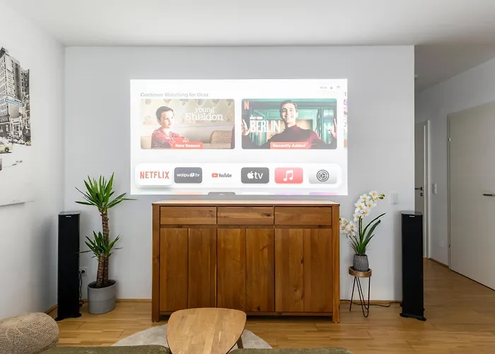 Edler Wohnraum Panoramablick 3 Sz Boxspringbetten, E-ladestation, Kaffeevollautomat, Klima, Lift, Terrasse & 2xtg Graz