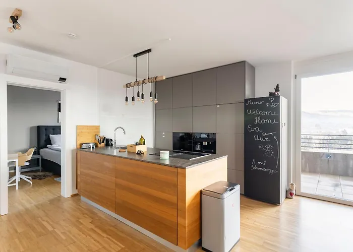 Apartment Edler Wohnraum Panoramablick 3 Sz Boxspringbetten, E-ladestation, Kaffeevollautomat, Klima, Lift, Terrasse & 2xtg Graz